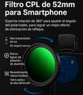 Filtro CPL de 52mm para smartphone
